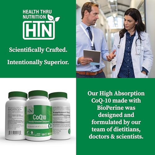 Health Thru Nutrition CoQ-10 100mg with BioPerine 120 S