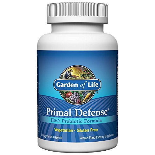 Whole Food Probiotic Supplement - Primal Defense HSO Probiotic Dietary Supplement for Digestive and Gut Health, 90 Vegetarian Caplets