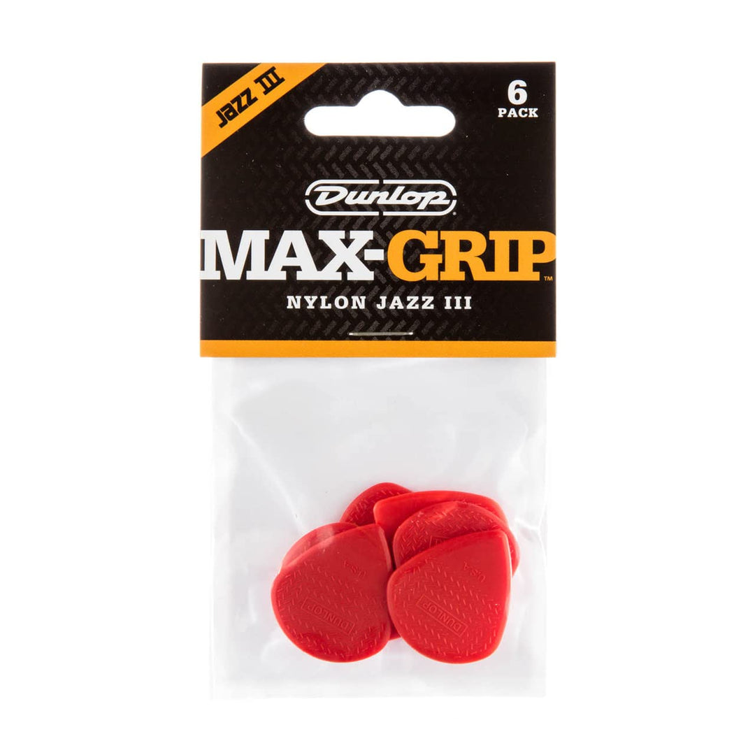 Dunlop Max-Grip Jazz III, Red Nylon, 24/Bag