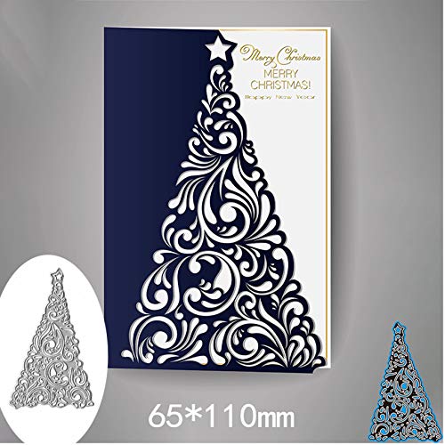 Christmas Star Tree Metal Crafts Cutting Die Cuts, DIY Crafts Template Christmas Tree Scrapbook Cards Cutting Dies Cut Stencils for DIY Embossing Card Making Decorative Paper Dies Scrapbooking