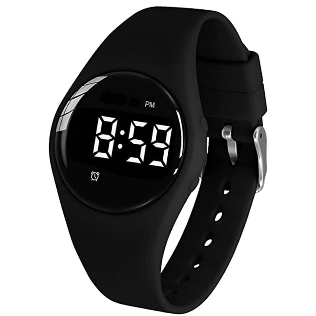 Vibrating Alarm Watch, Water Resistant Potty Training Watch Rechargeable Medical Reminder Watch with Timer and 15 Daily Alarms (Black)