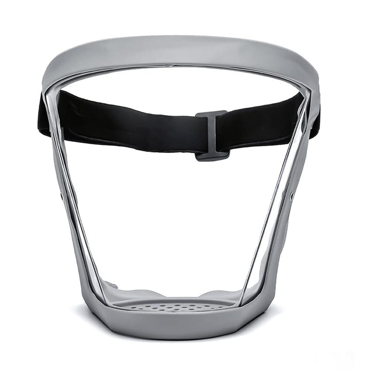 Super Protective Face Shield Reusable All-Inclusive Face Protection Can Protect Eyes Nose Mouth Anti-Fog Isolation Protective Transparent Cover Anti-Dust Running Riding Helmet Face Shield Gray