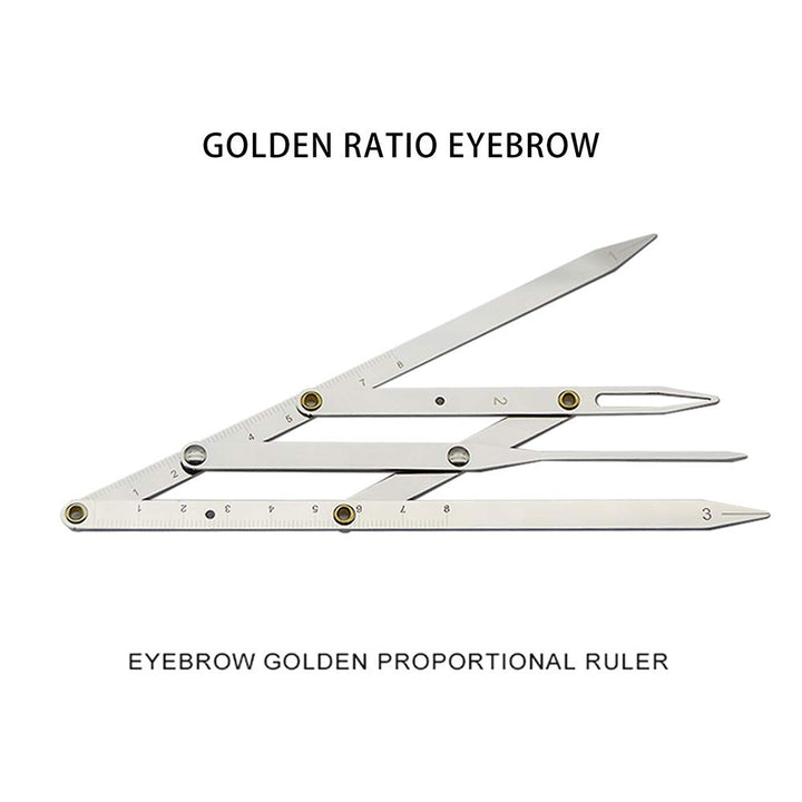 Eyebrow Golden Ratio Caliper Stencil Ruler with Flexibl