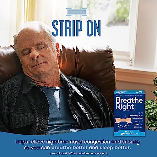 Breathe Right Original Nose Strips to Reduce Snoring an