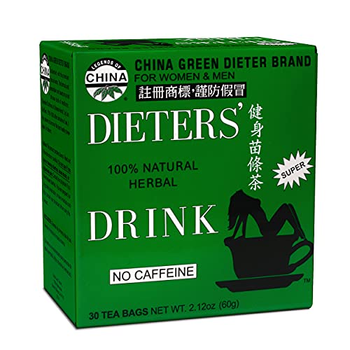 Uncle Lee&#39;s Tea China Green Dieters Tea Caffeine Free, 2.12 Oz, 30 Count