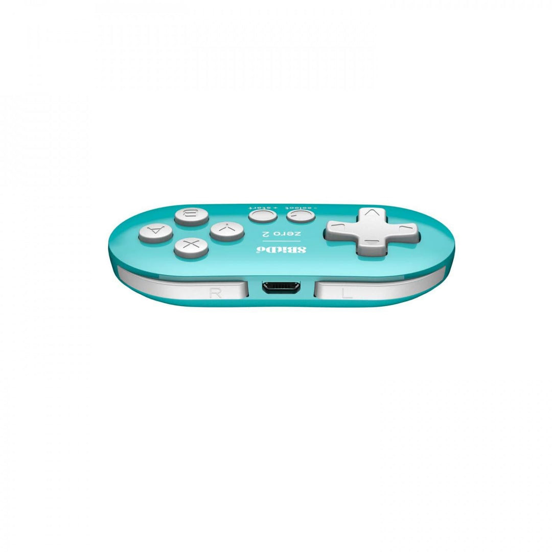 8Bitdo Zero 2 Bluetooth Gamepad Keychain Sized Mini Controller for Switch, Windows, Android, macOS & Raspberry Pi(Turquoise Edition)