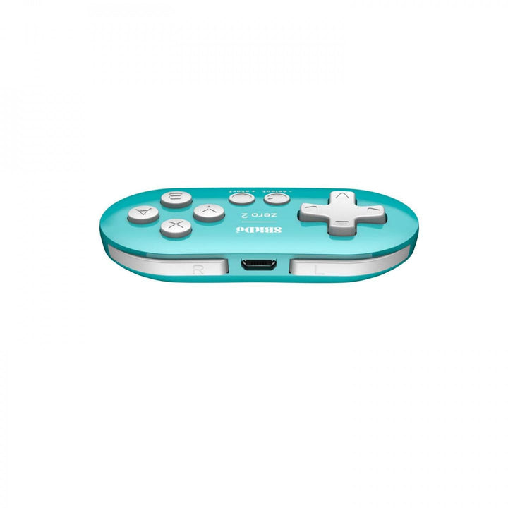 8Bitdo Zero 2 Bluetooth Gamepad Keychain Sized Mini Controller for Switch, Windows, Android, macOS & Raspberry Pi(Turquoise Edition)