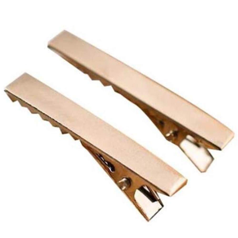 120 Pcs 1-3/4 Inch(45 mm) Gold Alligator Hair Clips Metal Clips Flat Top with Teeth for Arts &amp; Crafts Projects, Dry Hanging Clothing, Office Paper Document Organization, Hair Care