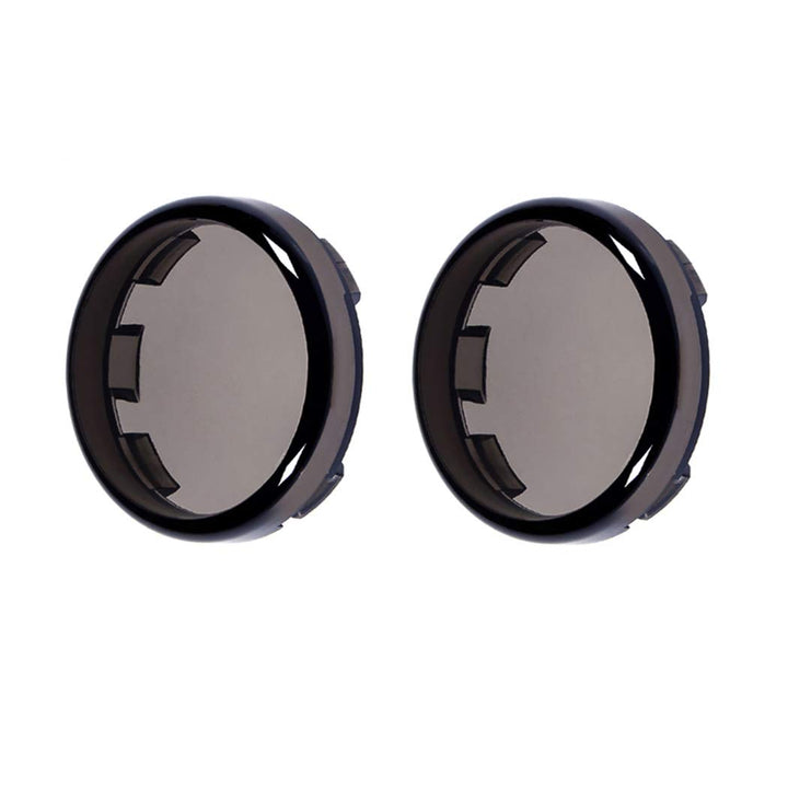 Smoke Bullet Turn Signal Light Lens Covers Compatible for Harley Davidson Touring Dyna Softail Sportster Electra Street Road Glide Road King Fatboy Heritage 1986-2019
