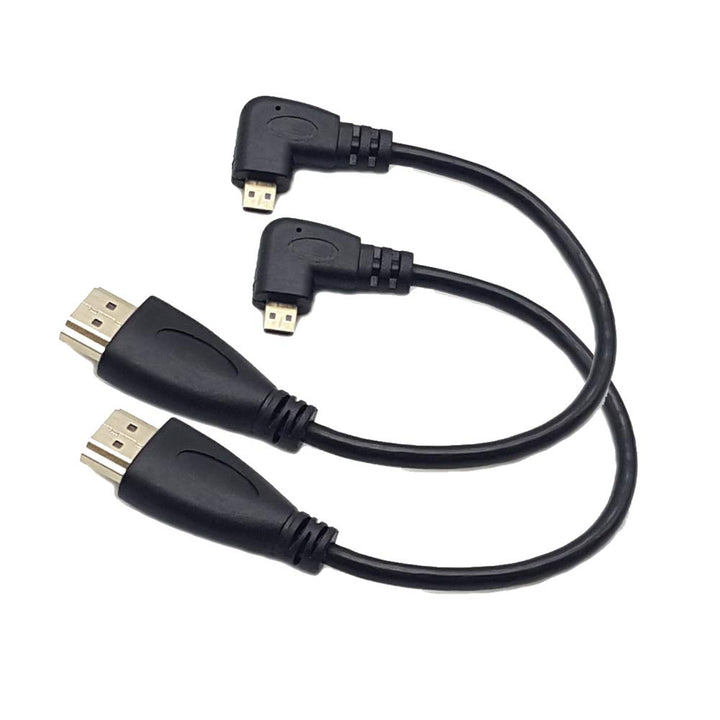 Angled Micro HDMI to HDMI Cable;Seadream 2pcs 8inch 90 
