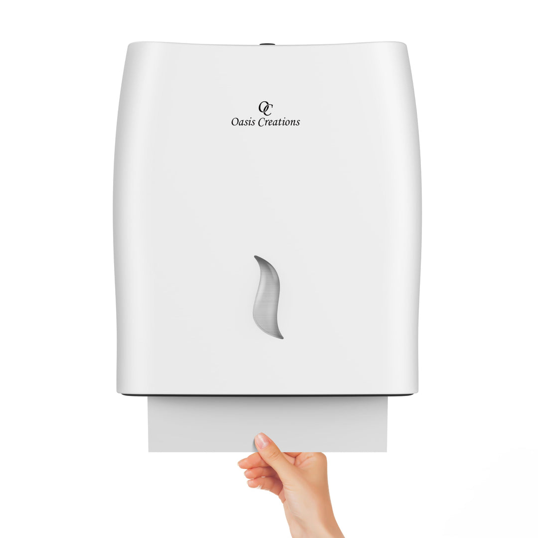 Touchless White Paper Towel Dispenser by Oasis Creation