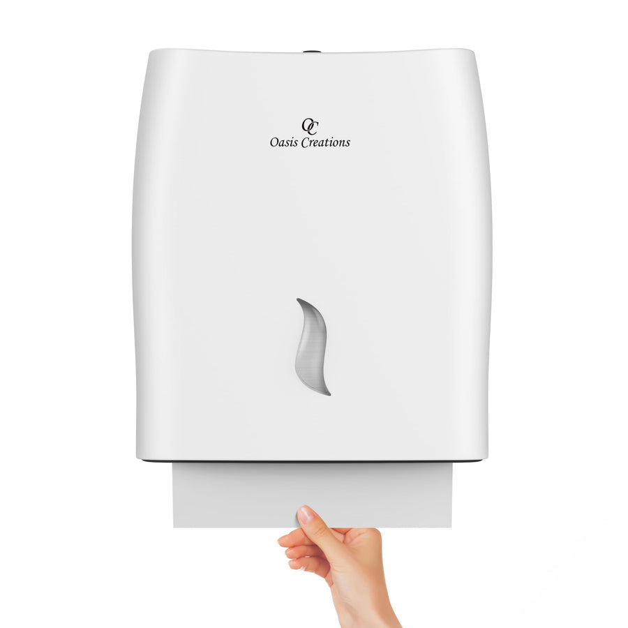 Touchless White Paper Towel Dispenser by Oasis Creation