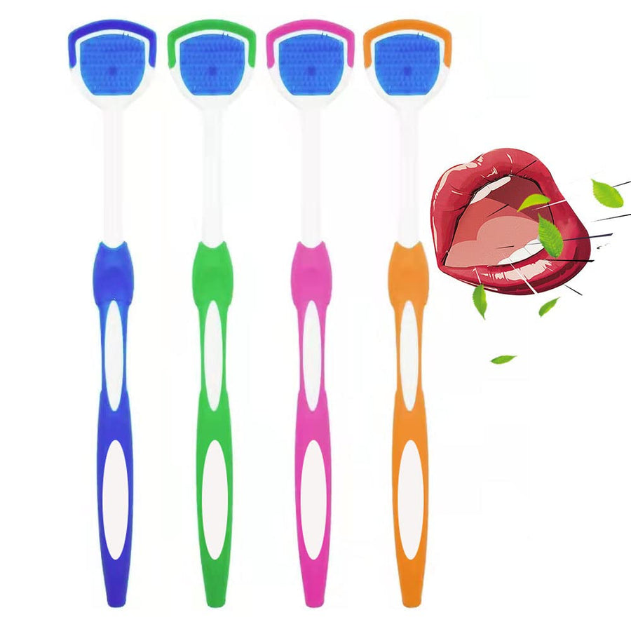 PIVHWIR 4-Pack Tongue Scrapers, Tounge Scraper Cleaner 