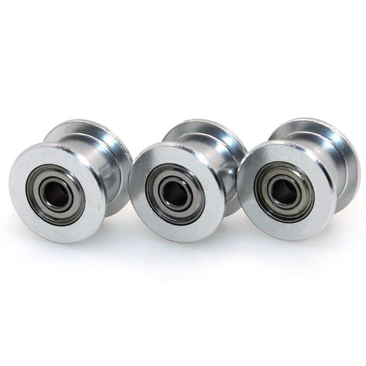 GT2 20 Toothless Bore 5mm Aluminum Timing Belt Idler Pulley for 6mm Width 3D Printers (10pcs)
