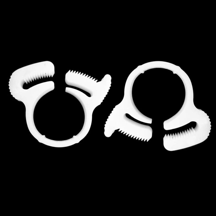 Quickun 1/4 Heavy Duty Double Snap Grip Nylon Hose Clamps Several Ratcheting Adjustable Clamp, 2 Packs
