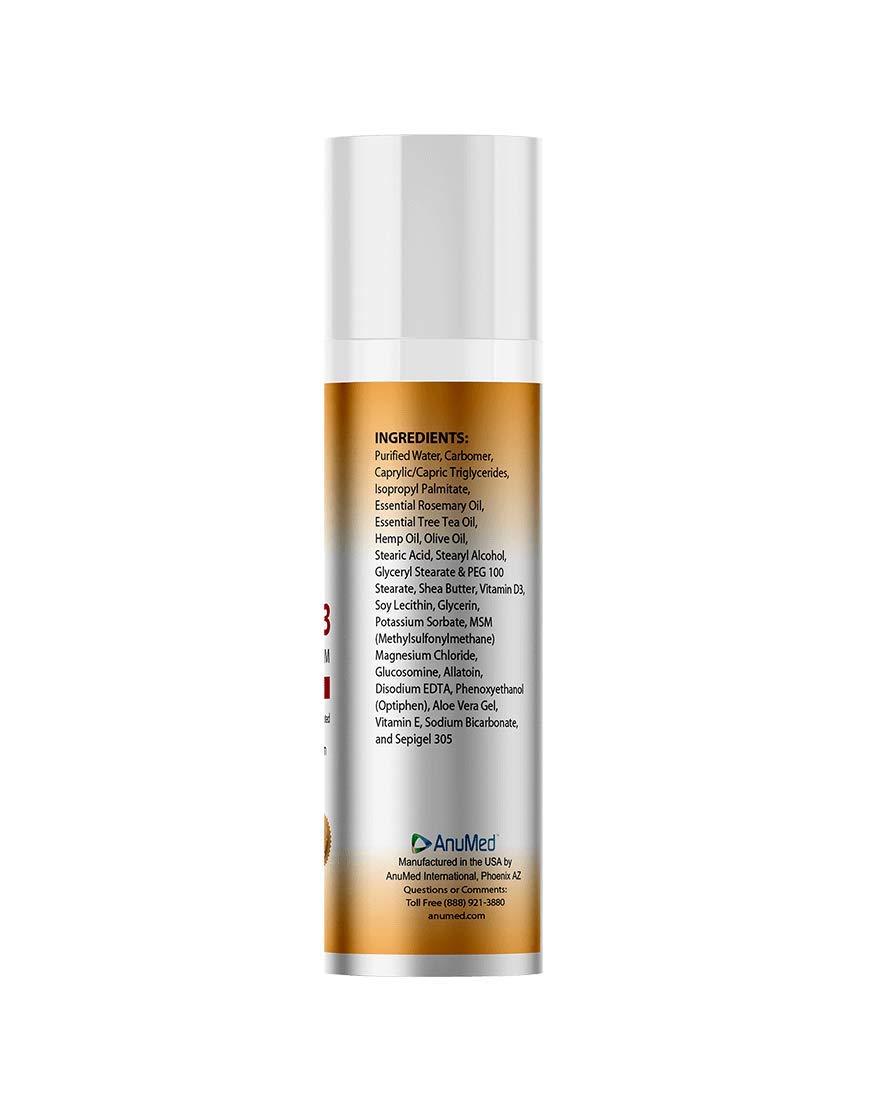 AnuMed International Vitamin D3 Cream Oil Free, 0.02 Po