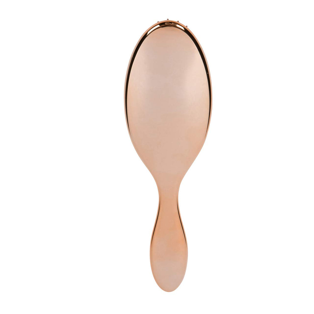 Wet-n-dry metallic rose gold hair brush