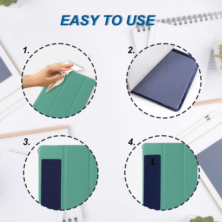 4 Pieces Adhesive Pen Holder for Notebook, Notebook Pen Holder Pouch, Stick-On Pen Holder, Adhesive Pencil Case Sleeve for Journals, Notebooks (black)