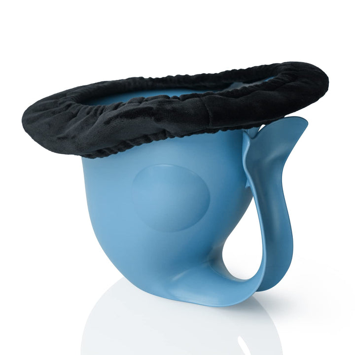 Potty for Newborn Baby Potty Training; for Diaper Free Baby Elimination Communication Indoor &amp; Outdoor; Attractive Fish Shape (Blue)
