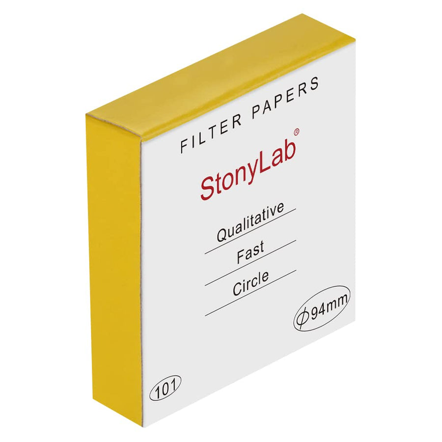 Qualitative Filter Paper, 94 mm Diameter Fast Speed Cellulose Filter Paper Circles, 25 Microns Particle Retention, 100 Packs