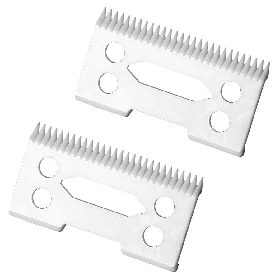 Professional 2pcs ceramic blades for Wahl Senior cordless Clipper 2 Hole Clipper ceramic Blade cutter,ceramic clipper replacement blades (WHITE)
