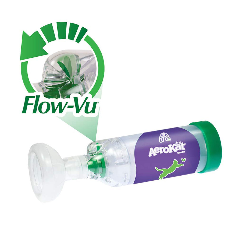 The Original Feline Aerosol Chamber Inhaler Spacer for Cats and Kittens with Exclusive Flo-Vu Indicator