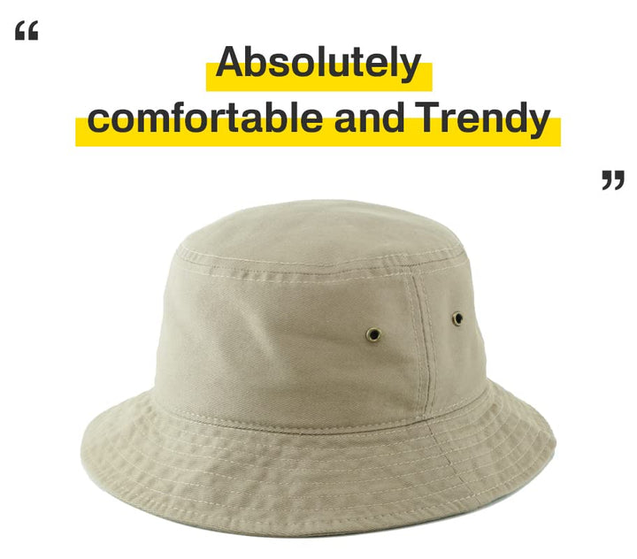 KBM-500 KHK L/XL Unisex Washed Cotton Bucket Hat Summer Outdoor Cap
