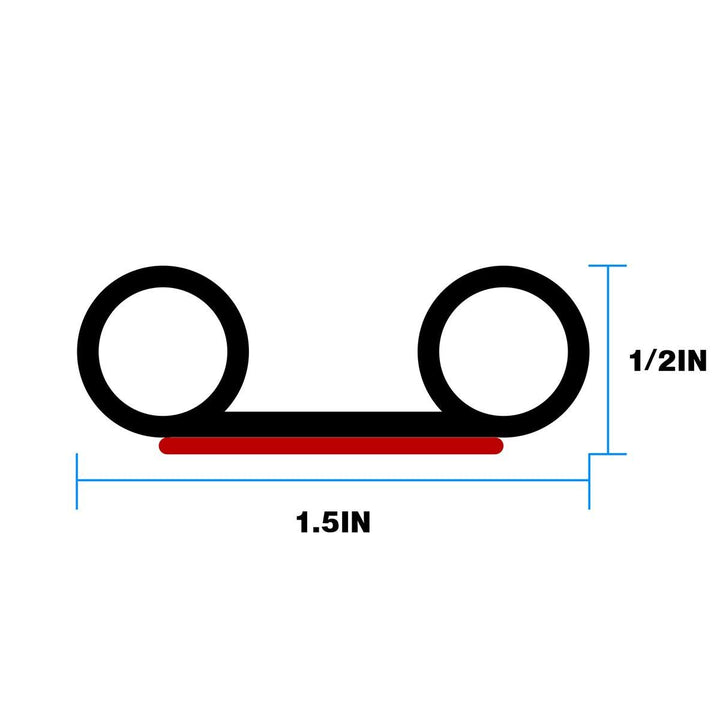 MYFAMIREA 24.5Ft Adhesive Tailgate Seal fits Pickups, T