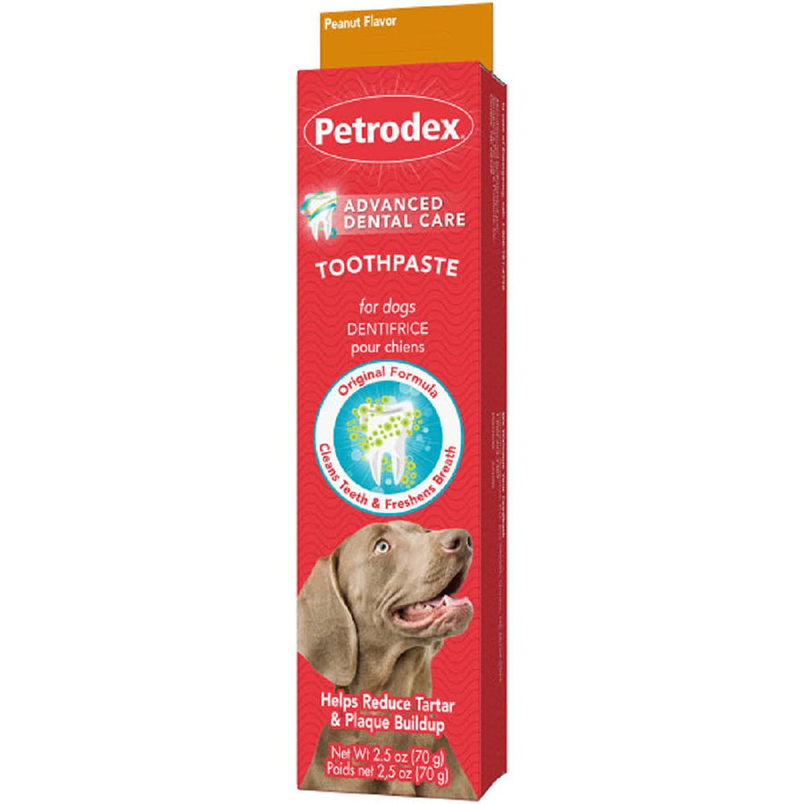 Toothpaste for Dogs and Puppies, Cleans Teeth and Fights Bad Breath, Reduces Plaque and Tartar Formation, Enzymatic Toothpaste, Peanut Flavor, 2.5oz
