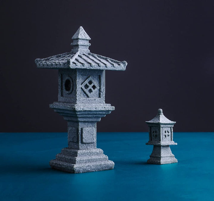 Miniature Fairy Garden Decoration Set,3 Japanese Lantern,10 Stepping Stone Mini Fairy Decor for Garden &amp; Patio Micro Landscape Yard Bonsai Decoration
