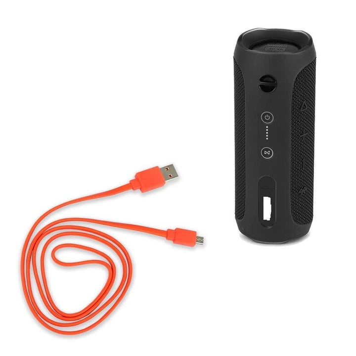 Flip4 Micro USB Charging Flat Cable Power Cord Compatible with Flip 2 Flip 3 Flip 4 Charge 2 Go Wireless Speaker (Orange)