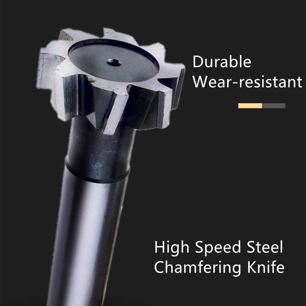 HSS-AL T Slot End Mill Milling Cutter, High-Speed Steel Woodruff Keyseat Cutter, Half Round Keyway Milling Cutter, Straight Shank, 6 Flutes, 10mm x 3mm x 60mm
