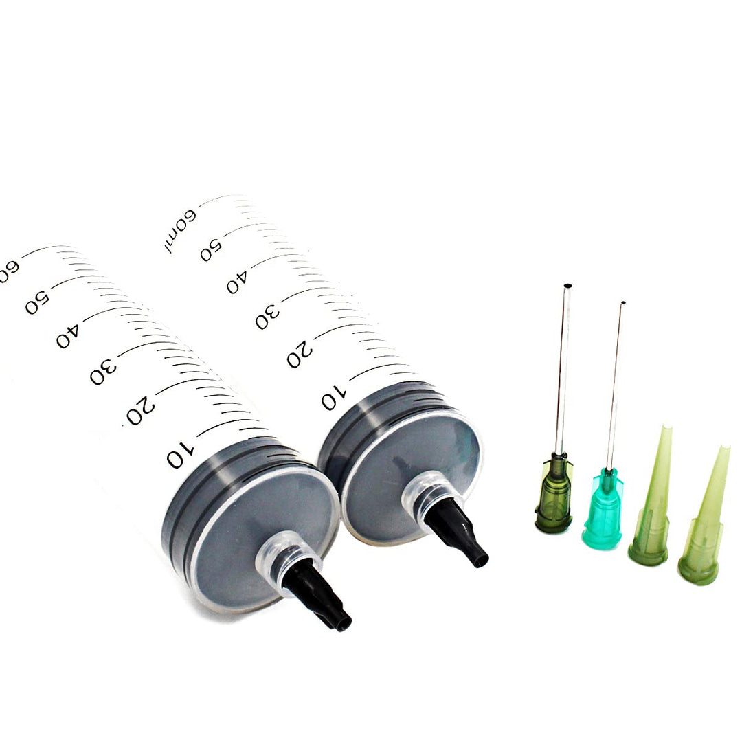 60ml Syringe with Blunt Needles and Caps (Pack of 2)