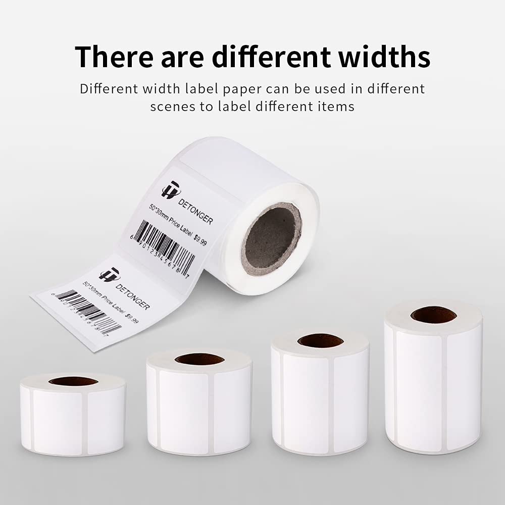 Labels for DP23S/DP26/DP30S Label Maker, 40x80mm (1.57 x 3.15) Thermal Sticker Label, Waterproof, Oil-Proof and Tear-Proof Labels, 1 Roll of 95 Sticker Labels