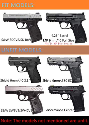 S&amp;W SD9VE SD40VE Holster, OWB Holster for Smith &amp; Wesson M&amp;P M2.0 Full Size / SD9 VE / SD40 VE, Index Finger Released Holster Right Hand