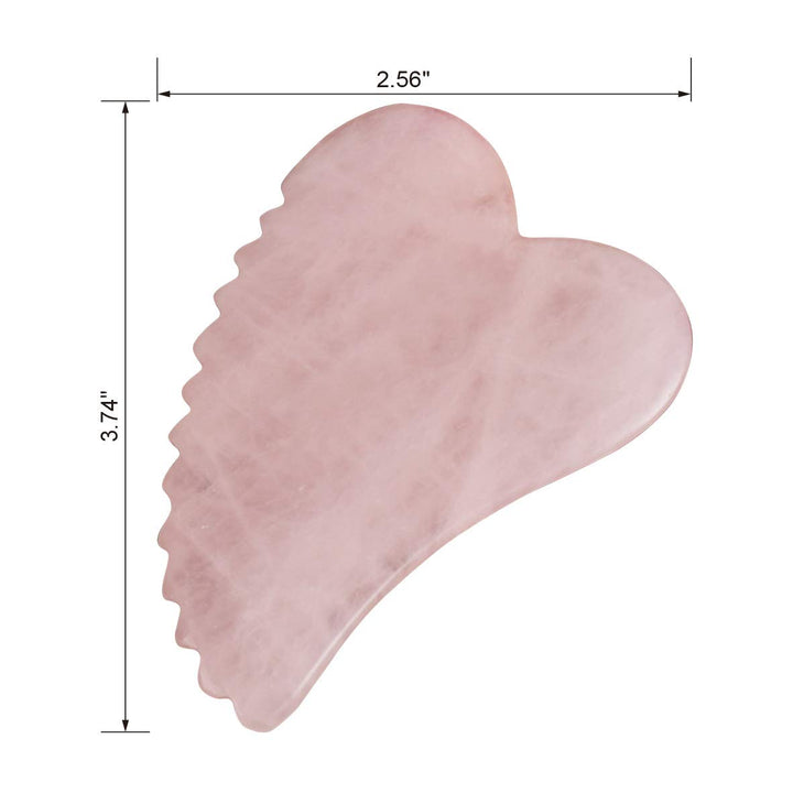 Gua Sha Facial Tool Comb Edge Gua Sha Tool Guasha Scraping Tool Rose Quartz Gua Sha Comb Gua Sha Scraping Massage Tool Guasha Board for SPA Acupuncture Therapy Unique Comb Edge Gua Sha Board (Heart)