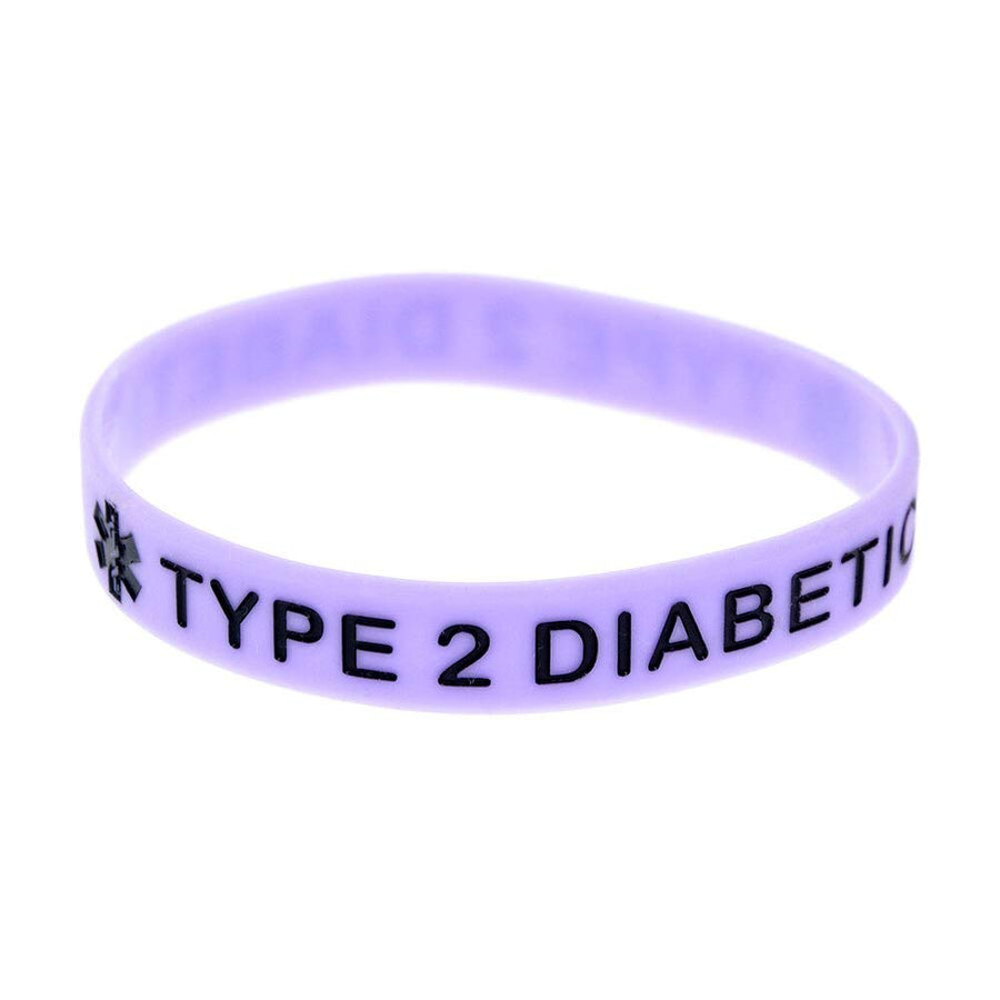 Type 2 Diabetes Silicone Bracelet Medical Alert Awarene
