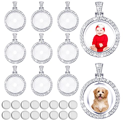 27 Pieces Rhinestone Bezel Pendant Trays Set Including 