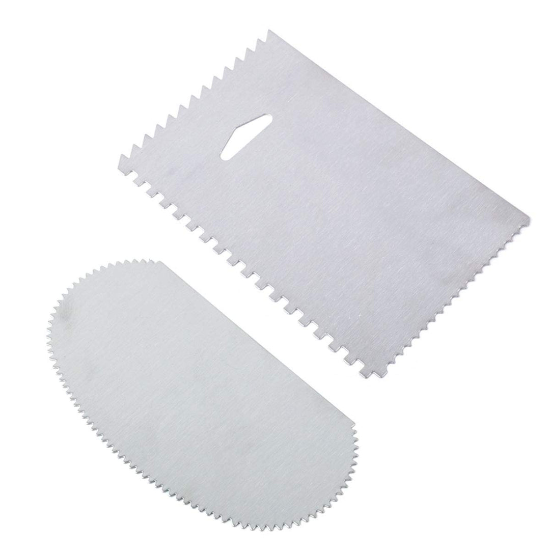 2PCS Stainless Steel Serrated Scraper Crafts Tool for Sculpture Ceramic