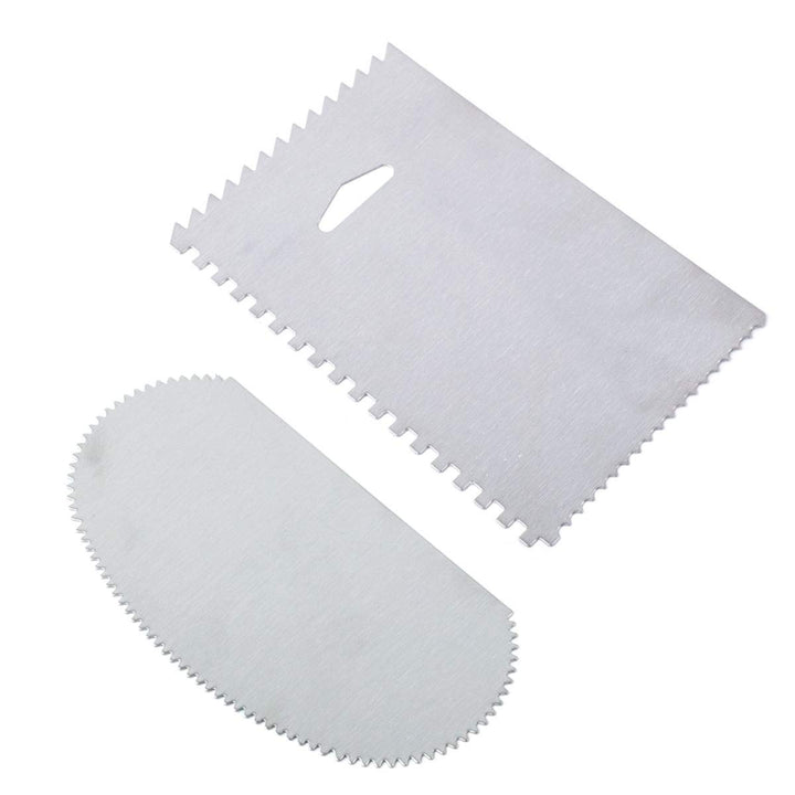 2PCS Stainless Steel Serrated Scraper Crafts Tool for Sculpture Ceramic