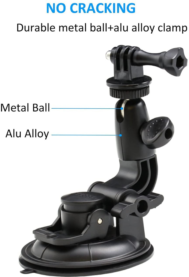 EXSHOW Car Camera Mount Holder for GoPro, Suction Cup C