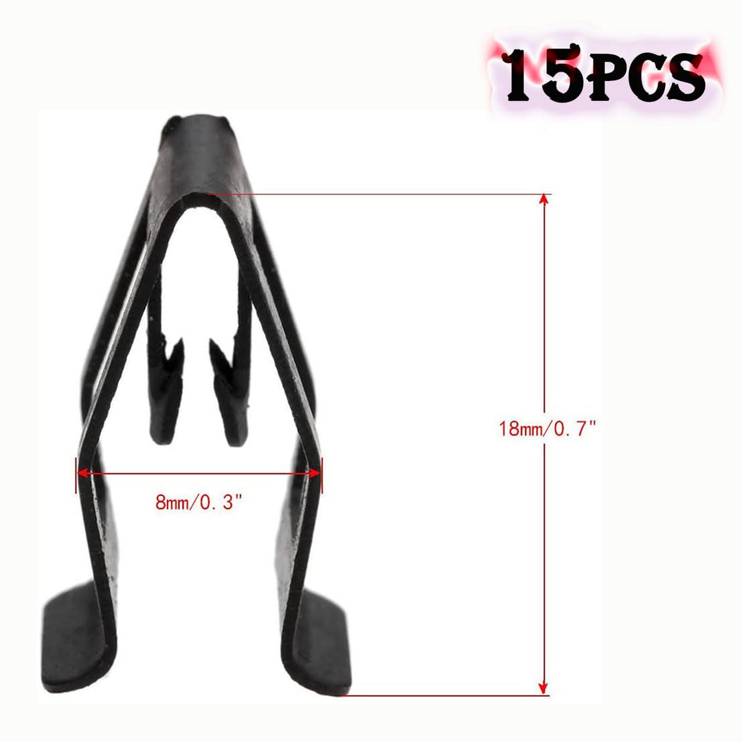 15 Pack Black Retainer Clips Universal Automotive Car Front Console Dash Dashboard Trim Fastener Rivet Clips for Ford Mazda Audi Toyota