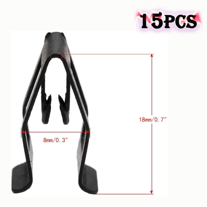 15 Pack Black Retainer Clips Universal Automotive Car Front Console Dash Dashboard Trim Fastener Rivet Clips for Ford Mazda Audi Toyota