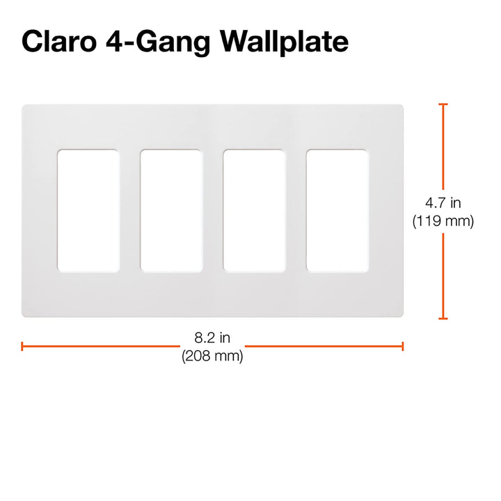 Midnight, 1 Pack : SC-4-MN Satin Colors 4-Gang Wallplate, Midnight