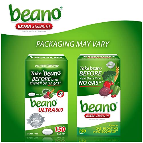 Food Enzyme Dietary Supplement | Help Digest Gas-Causing Foods | 150 Tablets