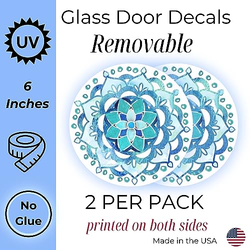 Glass Door Decals and Stickers Printed on Both Sides. Warn People The Sliding Glass Door is Closed. Keep People, Pets, Dogs and Guests from Walking into a Glass Door.