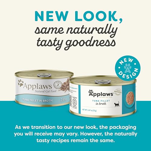 Natural Wet Cat Food, 24 Pack, Limited Ingredient Canned Wet Cat Food, Tuna Fillet in Broth, 2.47oz Cans