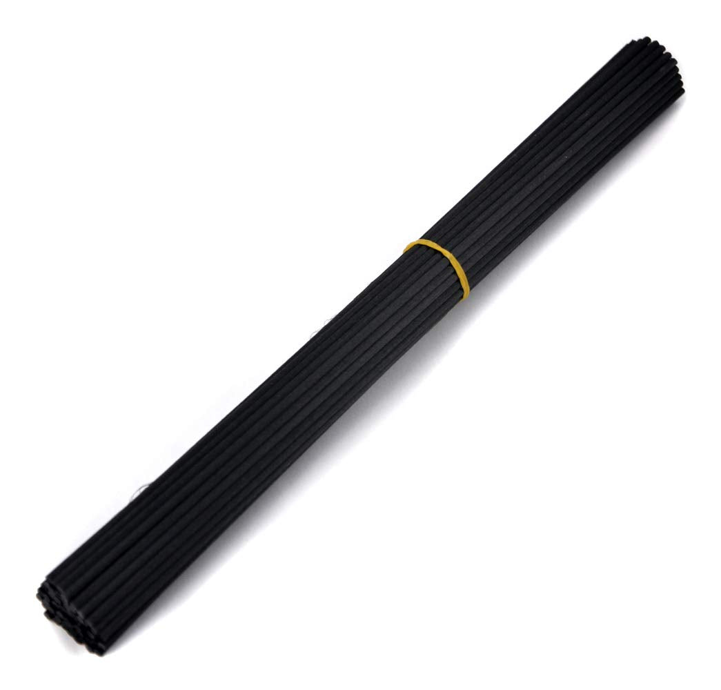 50 Pieces Fiber Reed Diffuser Replacement Refill Sticks for Aroma Fragrance (Black, 12 x3mm)