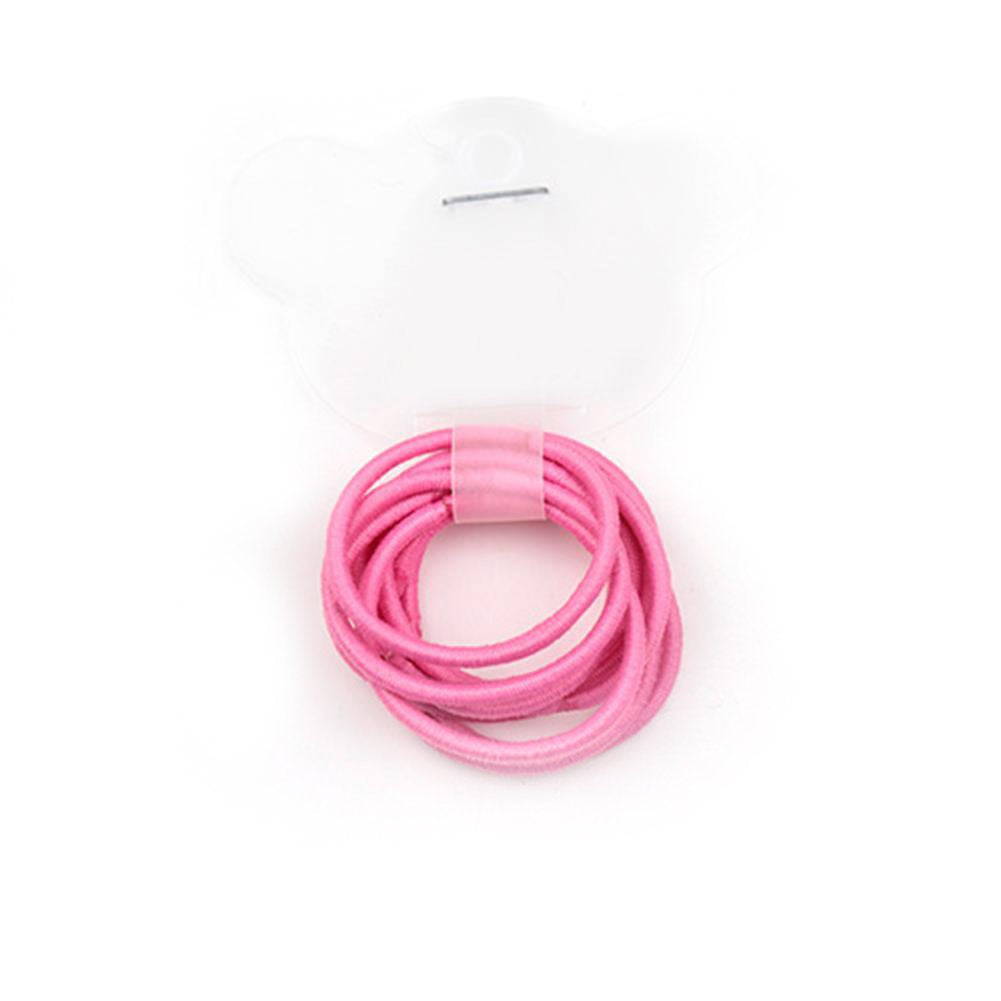 20 Pcs, Rose Pink: 2.4 Cm Elastic Bands Hair Ties Children Rubber Hair Headbands - 20 Pcs (Rose Pink)