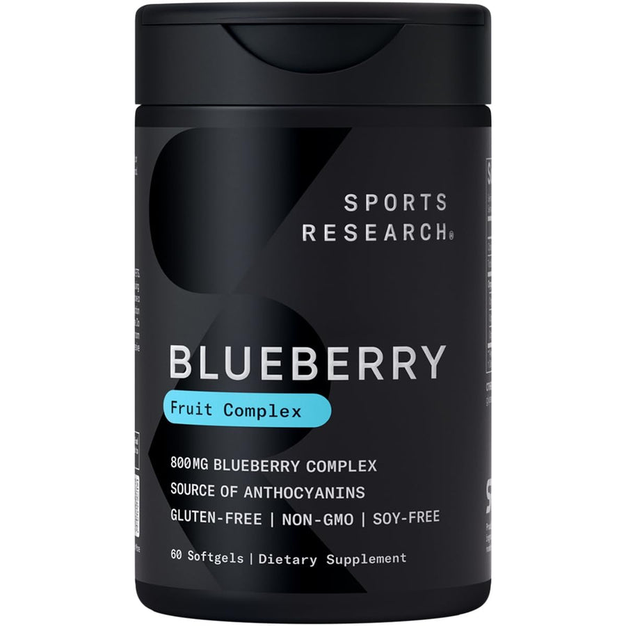 Blueberry Capsules - Made from Organic Blueberries with Organic Extra Virgin Olive Oil - Non-GMO & Gluten Free - 60 Liquid Softgels